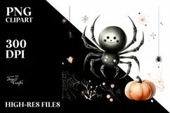 Retro Haloween Spider, Transparent PNG Product Image 3