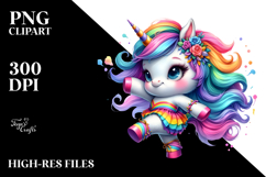 Funny Dancing Baby Unicorn PNG Product Image 1