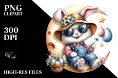 Happy Bunny with Farm Jeans PNG Product Image 2