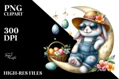 Happy Bunny with Farm Jeans PNG Product Image 2