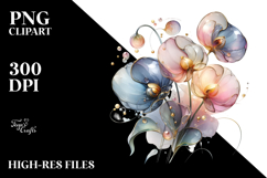 Abstract Glossy Sweet Pea PNG Product Image 2