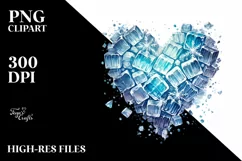 Ice Heart Frozen Cold Chilly Watercolor Product Image 2