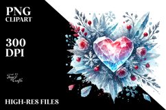 Ice Heart Frozen Cold Chilly Watercolor Product Image 2