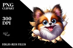 Colorful Crazy Furr, Papillon | Sublimation | Clipart Product Image 3