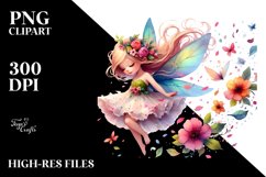 Cute Fairy Tumbling with Petals in the Wind Product Image 1