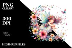 Cute Fairy Tumbling with Petals in the Wind Product Image 1