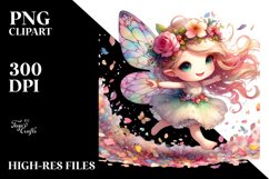 Cute Fairy Tumbling with Petals in the Wind Product Image 3