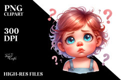 Funny Baby Portrait with Watercolor Elements Product Image 2