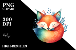 Whimsical Fox Baby Clipart Product Image 2