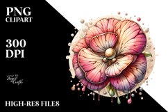 Colorful Sweet Pea Watercolor Clipart Product Image 3