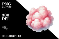 Pinkish Smiling Cloud, Transparent PNG Product Image 2