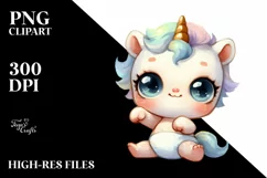 Funny Baby Body Unicorn with Big Eyes Product Image 1