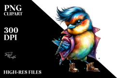 Agressive Baby Bird Posing like a Model, Transparent PNG Product Image 2