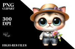 Funny Baby Cat Standing with Expressive Hat Product Image 2