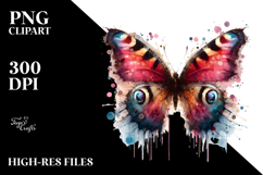 Cute Butterfly with Splashes PNG Product Image 2