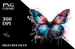 Butterfly made of Splashes, Transparent PNG Product Image 2