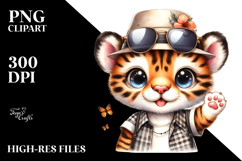 Cool Tiger with Cool Haircut, Transparent PNG Product Image 2