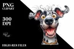 Fun Vibrant Furrm Great Dane | Sublimation | Clipart Product Image 1