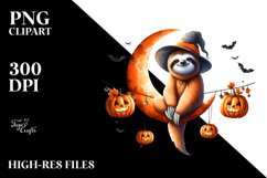 Funny Halloween Sloth, Transparent PNG Product Image 2