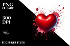 Colorful Red Heart PNG Product Image 2