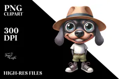 Dog with Big Eyes | Watercolor Clipart Product Image 2