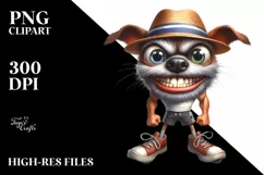 Watercolor Dog with Hat, Transparent PNG Product Image 1