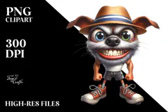 Watercolor Dog with Hat, Transparent PNG Product Image 2