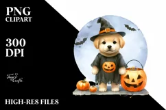 Cute Baby Puppy, Halloween Theme, PNG Product Image 1