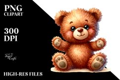 Colorful Plush Bear Baby | Sublimation | Clipart Product Image 1