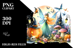 Vibrant Fairy Halloween Scenery | Clipart Product Image 2
