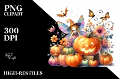 Vibrant Fairy Halloween Scenery | Clipart Product Image 3