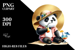 Watercolor Panda Beachwear PNG Product Image 2