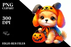 Vibrant Baby Dog Scenery | Clipart Product Image 1