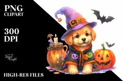 Vibrant Baby Dog Scenery | Clipart Product Image 3