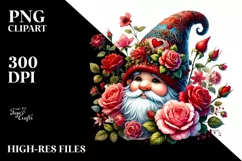 Colorful Valentine Gnome PNG Product Image 2
