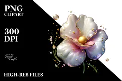 Glossy Sweet Pea Sublimation PNG Product Image 2