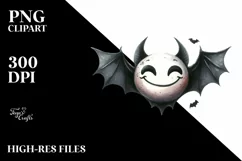 Funny Halloween Bat Goofy Smile Clipart Product Image 1
