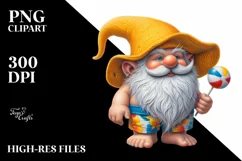 Pastel Gnome Beach Wear | Sublimation | Clipart Product Image 3