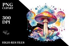 Vibrant Celestial Mushroom PNG Product Image 2