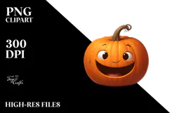 Funny Simple Pumpkin Painting PNG Product Image 2