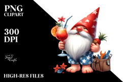 Gnome Drinking Cocktail, Transparent PNG Product Image 2