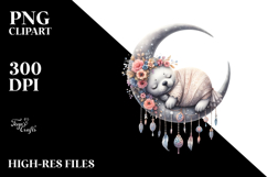 Boho Seal Baby Clipart Product Image 2