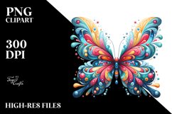 Colorful Vibrant Butterfly Clipart Product Image 3