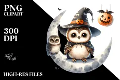 Cute Baby Owl, Halloween Theme, PNG Product Image 2