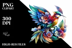 Vibrant Watercolor Bird, Transparent PNG Product Image 1