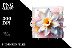 Abstract Shiny Daffodil PNG Product Image 2