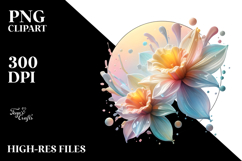 Abstract Shiny Daffodil PNG Product Image 2