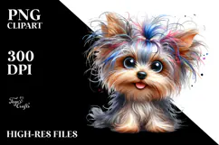 Watercolor Cute Yorkipoo, High-Res PNG Product Image 2