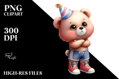 Expressive Party Bear | Clipart Product Image 2