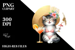 Kitten in Beachwear, High-Res PNG Product Image 2